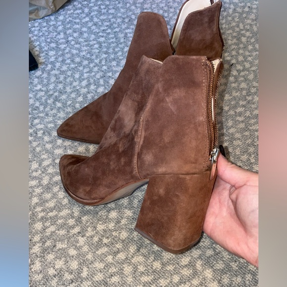 Brown Suede Booties - Picture 2 of 3